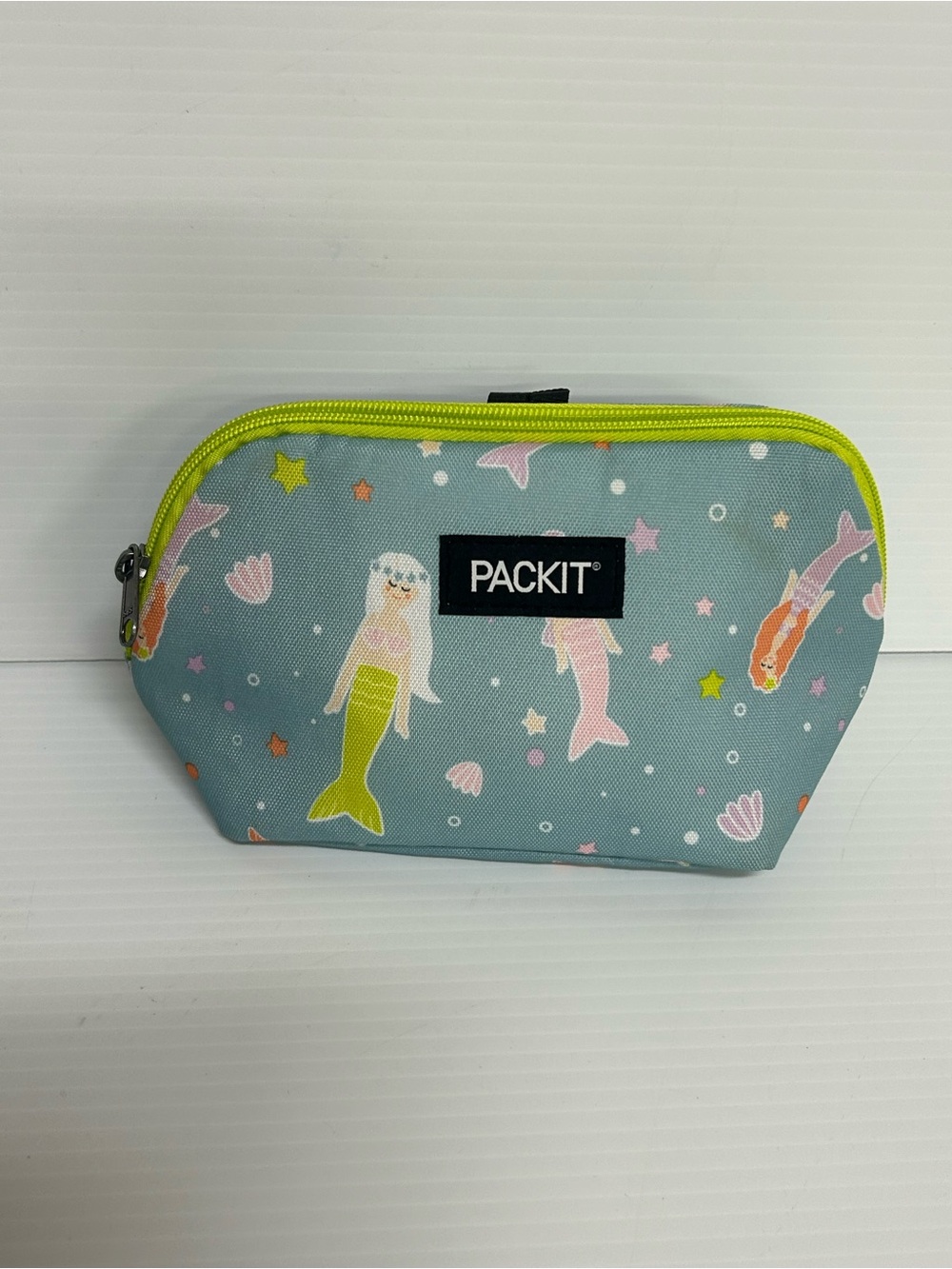Packit Freezable Lunch Bag Mermaid Pattern 9" x 5" Blue Green